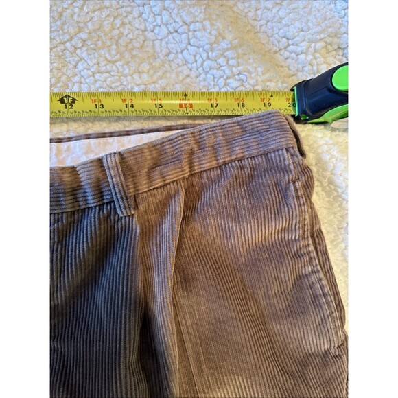 Brooks Brothers Elliot Mens Corduroy Pants 42 x 32 Pleated Relaxed Fit Brown - Picture 3 of 9